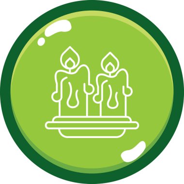 Taç şeklinde bir mumun vektör illüstrasyonu