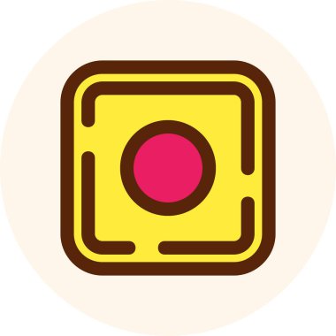 Çikolatalı pasta simgesi, vektör çizimi