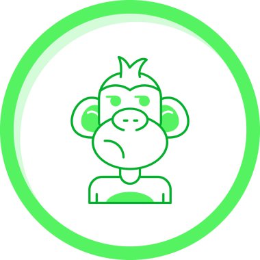 Anahat biçiminde hayvan maymun emoji simgesi