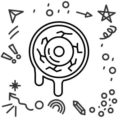 Uydu anten simgesi beyaz arkaplanda izole edildi. Uydu anteni. Uydu. Renkli taslak konsepti. vektör