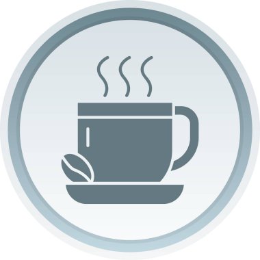 Kahve. Web simgesi basit illüstrasyon