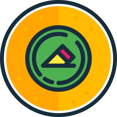 Bir pusula simgesinin vektör illüstrasyonu