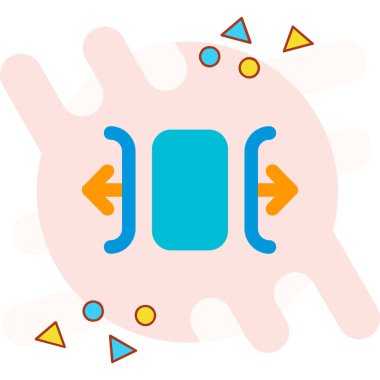 Web için bir çizgi film simgesinin vektör illüstrasyonu