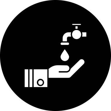 Su bırakma simgesinin vektör illüstrasyonu