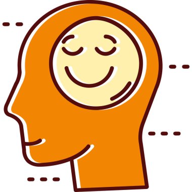 Mutlu bir simgeye sahip baş, vektör tasarımı