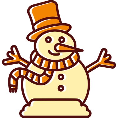 Kardan adam çizgi filmi. vektör çizimi tasarımı