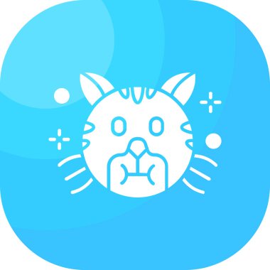 Düz bir hayvan kedi simgesi