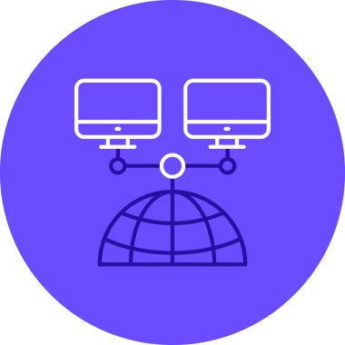 İnternet web simgesi, basit vektör illüstrasyonu