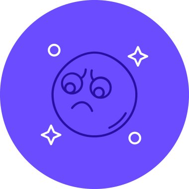 Üzücü. Web simgesi basit illüstrasyon