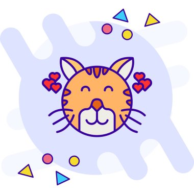 kedi simgesi vektör illüstrasyonu