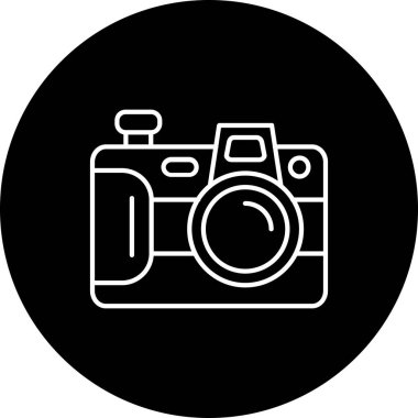 Modern kameranın vektör illüstrasyonu