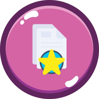 belge simgesi vektör illüstrasyonu