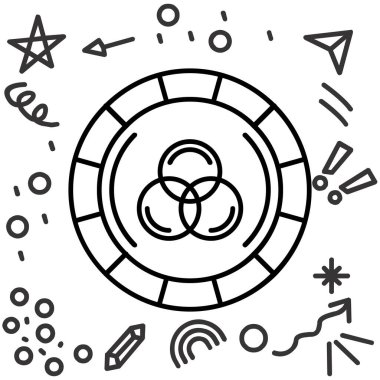 Gökkuşaklı çizgi sihirli top