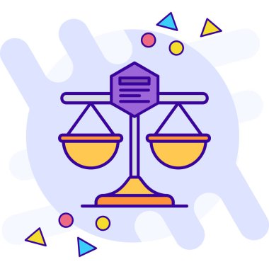 Hukuk adaleti simgesi - taslak biçimi