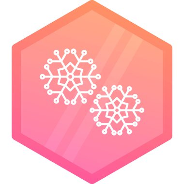 Kar tanesi simgesi, basit vektör çizim