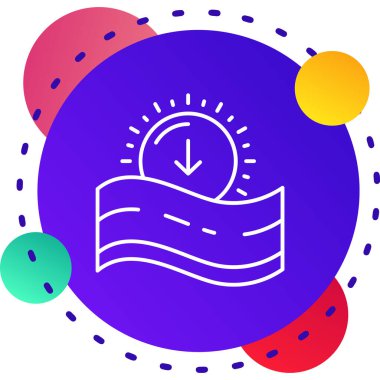 Beyaz arkaplanda izole edilmiş bulutlu güneş rengi. Değişken rastgele dinamik şekiller. vektör.