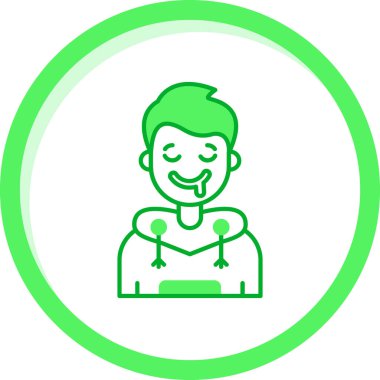 Yeşil çemberli bir adamın vektör çizimi