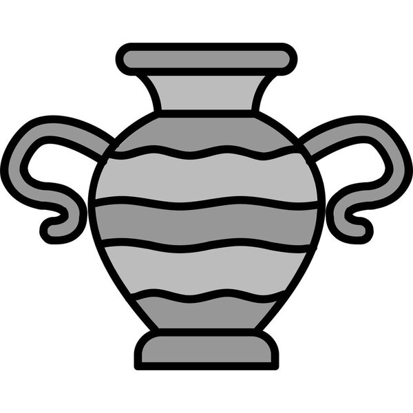 Иконка вазы, стиль контура
