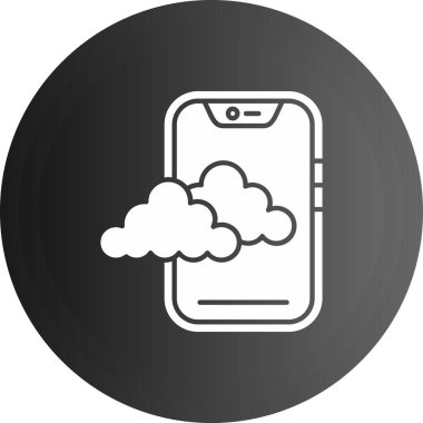 Bulut simgesi vektör illüstrasyonu