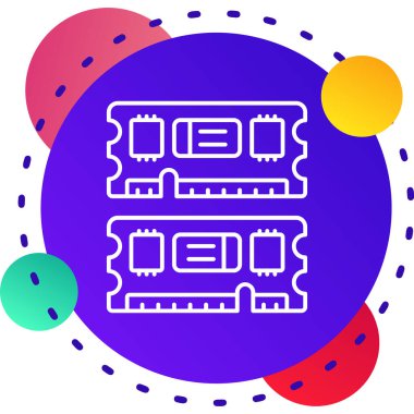 Beyaz arkaplanda izole edilmiş mikro devre çip simgesi olan elektronik devre kartı. Çip kartı teknolojisi. Elektronik işlemcili devre kartı. rastgele dinamik şekiller.