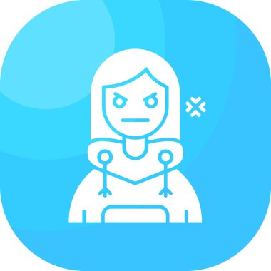 Mavili üzgün kız.