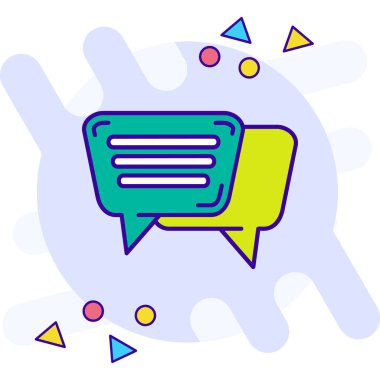 Pop Art sohbet konuşma balonu ikonu beyaz arka planda izole. Mesaj simgesi. İletişim, yorum, sohbet sembolü. vektör.