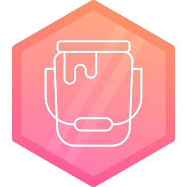 Color Beer beyaz arka planda yalıtılmış simge olabilir. Gradyan rasgele dinamik şekiller. Vektör İllüstrasyonu