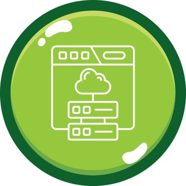 Modern bulut simgesinin vektör illüstrasyonu