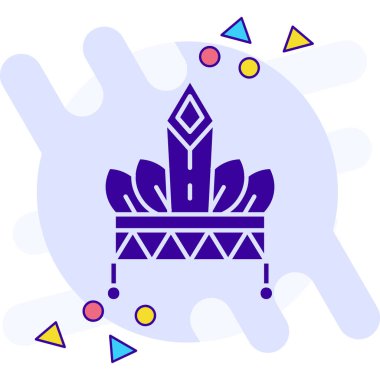 taç simgesi, basit tasarım illüstrasyonu