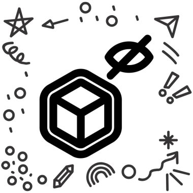 Moda biçimi izole edilmiş arkaplanda sihirli simge