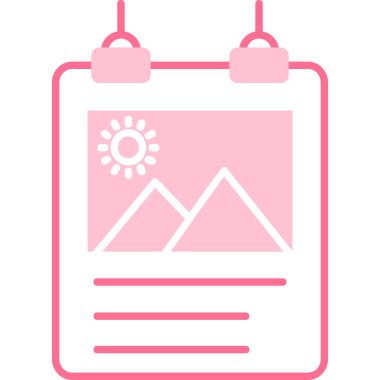 Takvim simgesinin vektör illüstrasyon simgesi