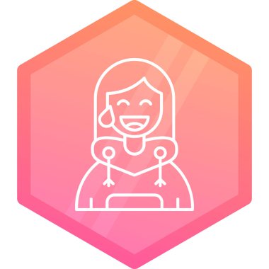 Şapkalı bir kadının vektör çizimi