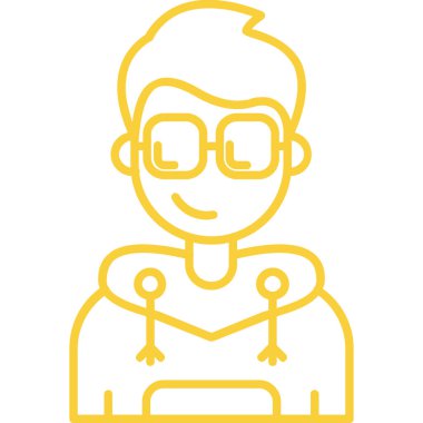 Avatar Adam simgesi. vektör illüstrasyonu