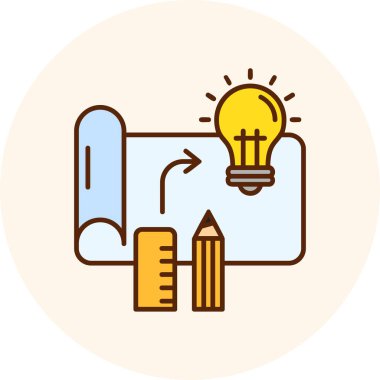 Fikir simgesi vektör illüstrasyonu