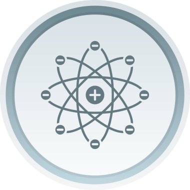 Eşsiz Atom Vektörü Kabartma Simgesi