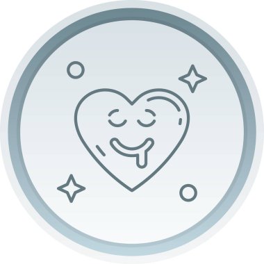 Bir kalp karikatürünün vektör çizimi