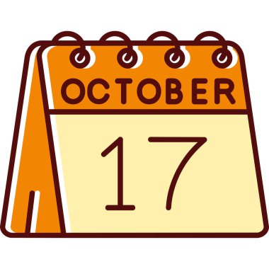 Ekim takvim simgesinin vektör illüstrasyonu