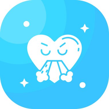 Yüzü olan bir kalbin vektör çizimi