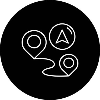 konum haritası simgesi, vektör illüstrasyonu