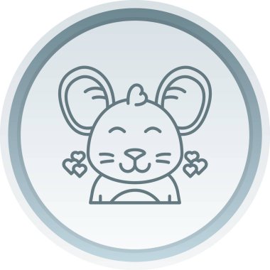 Hayvan fare simgesi. özet çizimi