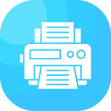 Yazıcı. Web simgesi basit illüstrasyon