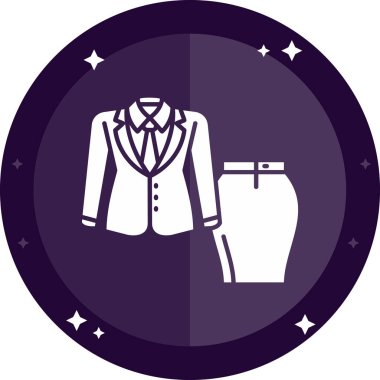 Bir kadın kıyafetinin vektör çizimi