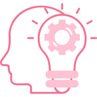 Beyin. Web simgesi basit illüstrasyon