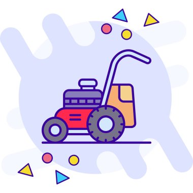 Traktör ikon vektör illüstrasyonu