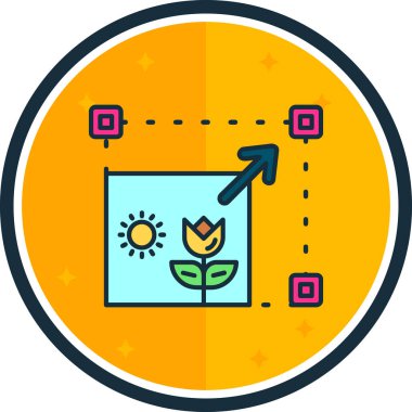 Modern bir simgenin vektör illüstrasyonu