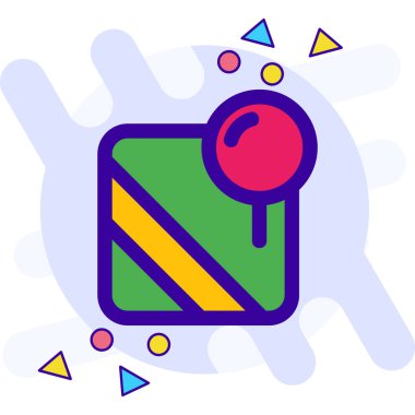 Bir harita pin simgesinin vektör illüstrasyonu