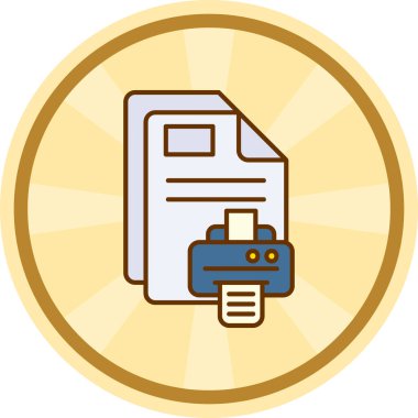 Bir belge simgesinin vektör illüstrasyonu