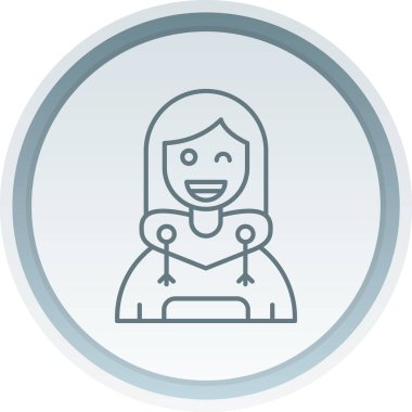 kadın simge vektör illüstrasyonu