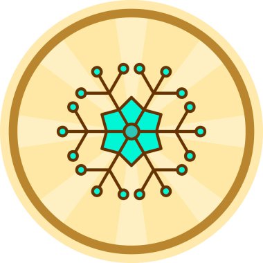 Kar tanesi. Web simgesi basit illüstrasyon