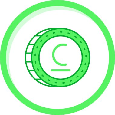 eşsiz para sikkeleri vektör çizgisi simgesi